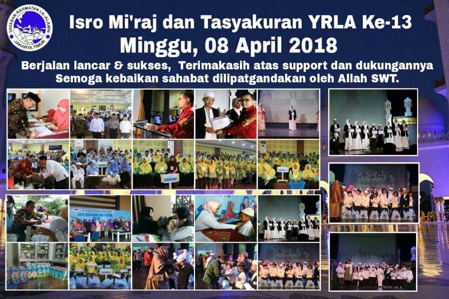 Read more about the article Event Isro Mi’raj dan Tasyakuran YRLA-JT Ke-13 Bersama 400 Anak Yatim