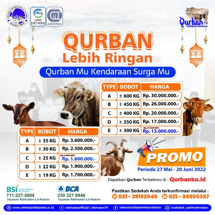 Read more about the article Daftar Qurban Lebih Awal dengan Harga Promo Qurban 2022